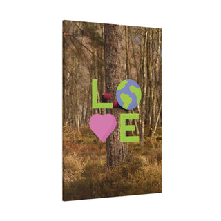 Love Nature World Heart Tree Wall Canvas