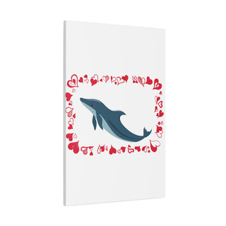 Blue Dolphin Wall Canvas