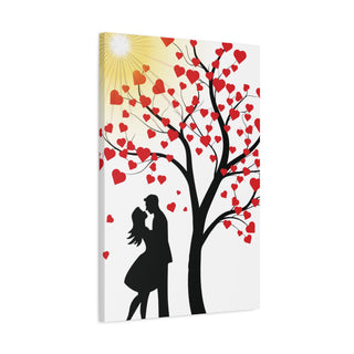 Kissing Couple Under Love Tree Wall Art