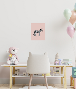 Adorable Zebra Nursey Poster Print