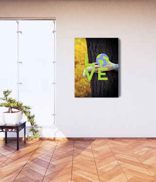 Earth Love Tree Wall Canvas