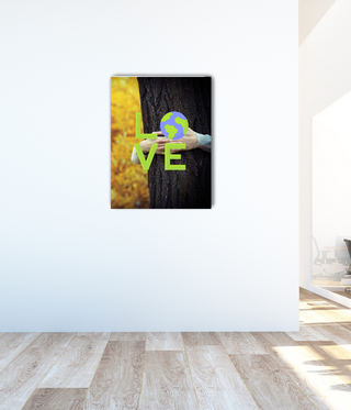 Earth Love Tree Wall Canvas