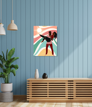 Black Couple Love Wall Art