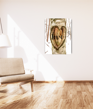 Middle Of Tree Heart Wall Canvas