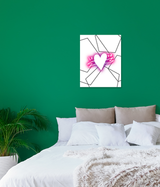 Pink Love LED Heart Wall Art