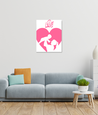 Mom Holding Kid Love Wall Art