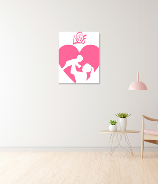 Mom Holding Kid Love Wall Art