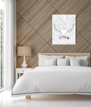 Flying Love Heart Wall Canvas