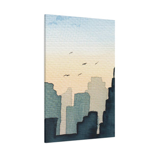 Flying Birds Above Skyscraper Abstract Wall Art