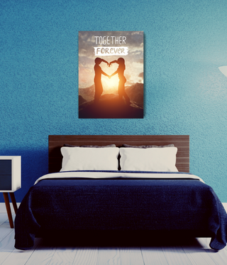 Forever Romantic Couples Above Mountain Wall Art