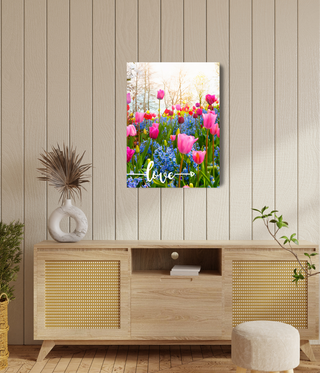 Colorful Love Flowers Wall Art