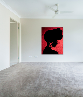 Afro Woman Abstract Wall Art