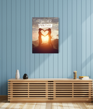 Forever Romantic Couples Above Mountain Wall Art