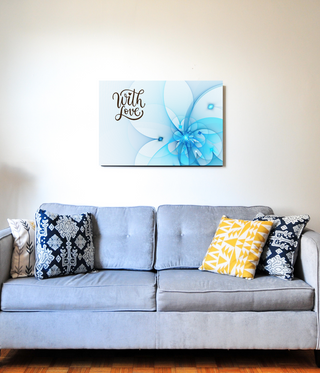 Love Blue Flower Wall Art