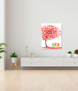 Family Under Love Tree Wall Art