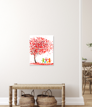 Family Under Love Tree Wall Art