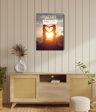 Forever Romantic Couples Above Mountain Wall Art