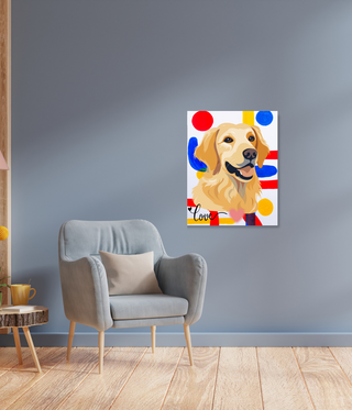 Golden Retriever Abstract Wall Art