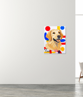 Golden Retriever Abstract Wall Art