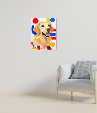 Golden Retriever Abstract Wall Art