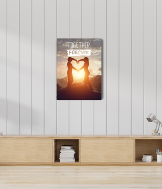 Forever Romantic Couples Above Mountain Wall Art