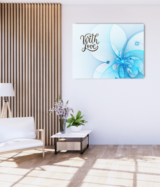 Love Blue Flower Wall Art