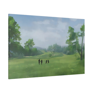 Family Walking in a Loving Tree-Filled Forest Wall Art