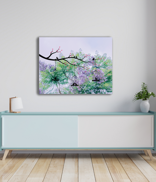 Birds On Tree Branch Wall Art