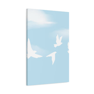 Flying Birds Abstract Canvas