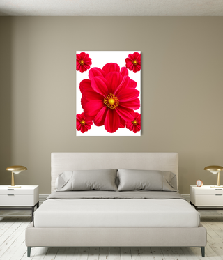 Red Flower Wall Canvas