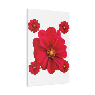 Red Flower Wall Canvas