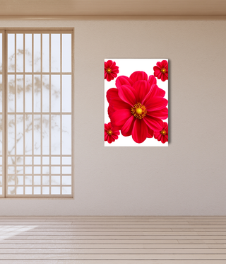 Red Flower Wall Canvas