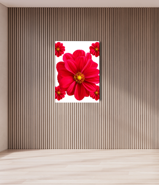 Red Flower Wall Canvas