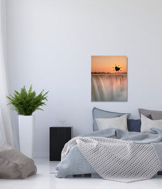 Sunset Waterfall Abstract Canvas