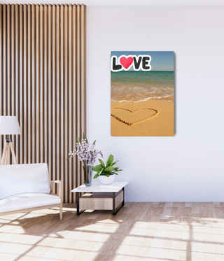 Heart Shape Beach Wall Art