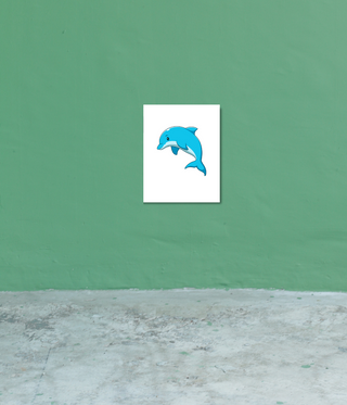 Leaping Blue Dolphin Canvas