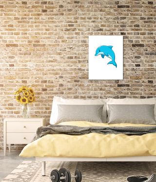 Leaping Blue Dolphin Canvas