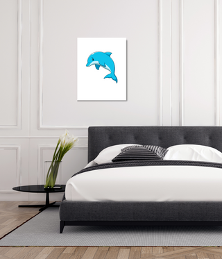 Leaping Blue Dolphin Canvas