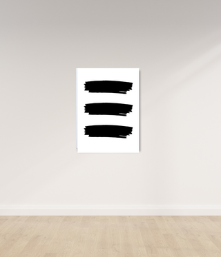 Three Paint Streaks Modern Style Wall Art