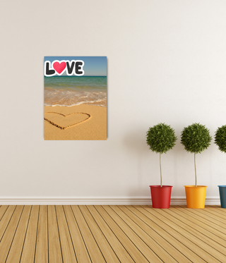 Heart Shape Beach Wall Art