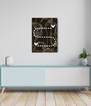 Abstract Flower Heart Wall Canvas