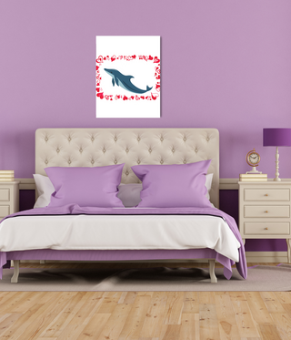 Blue Dolphin Wall Canvas