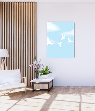 Flying Birds Abstract Canvas