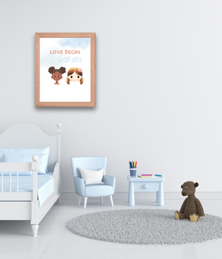 Love Begin With You Frame Wall Art