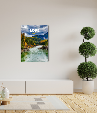 Landscape Love Day Mountain Canvas