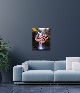 Positive I love You Waterfall Canvas