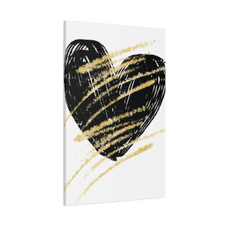 Black Heart Wall Canvas