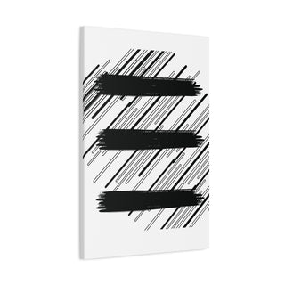 Abstract Paint Strokes With Wavy Lines Wall Art