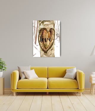 Middle Of Tree Heart Wall Canvas