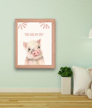 Pink Pig Nursery Love Quote Wall Decor Art